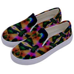 Butterfly Color Pop Art Kids  Canvas Slip Ons by Nexatart