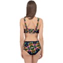 Butterfly Color Pop Art Cage Up Bikini Set View2