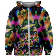 Butterfly Color Pop Art Kids Zipper Hoodie Without Drawstring