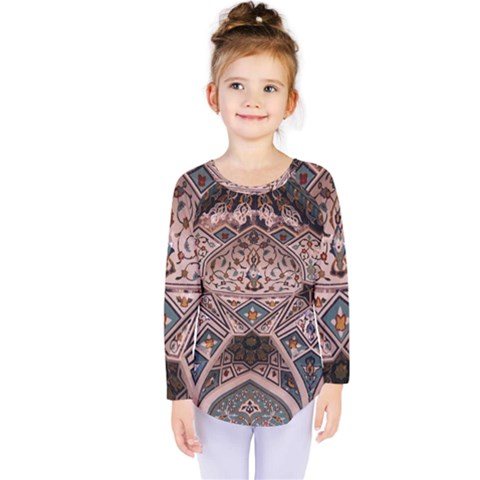 Pattern Decoration Art Architecture Kids  Long Sleeve Tee by Nexatart