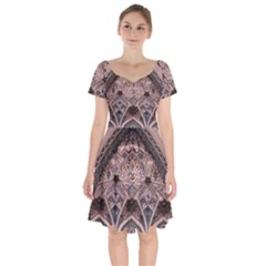 Pattern Decoration Art Architecture Short Sleeve Bardot Dress