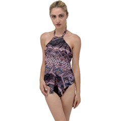 Pattern Decoration Art Architecture Go With The Flow One Piece Swimsuit by Nexatart