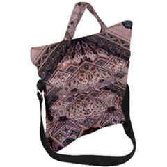 Pattern Decoration Art Architecture Fold Over Handle Tote Bag