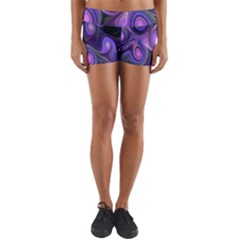 Abstract Pattern Fractal Wallpaper Yoga Shorts by Nexatart