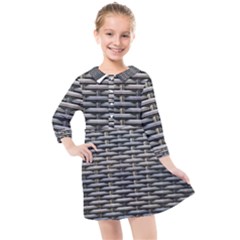 Desktop Pattern Abstract Fabric Kids  Quarter Sleeve Shirt Dress by Nexatart