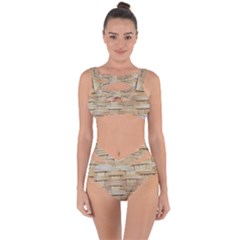 Wicker Model Texture Craft Braided Bandaged Up Bikini Set  by Nexatart