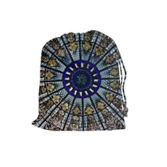 Pattern Art Form Architecture Drawstring Pouch (large) by Nexatart