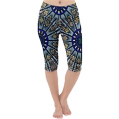 Pattern Art Form Architecture Lightweight Velour Cropped Yoga Leggings