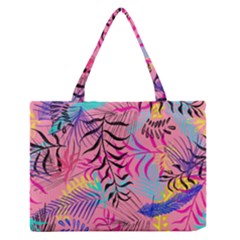 Illustration Reason Leaves Design Zipper Medium Tote Bag by Nexatart