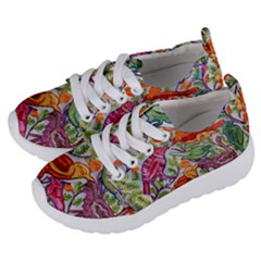 Art Flower Pattern Background Kids  Lightweight Sports Shoes by Nexatart