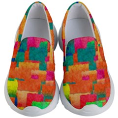 Pattern Texture Background Color Kid s Lightweight Slip Ons by Nexatart