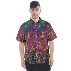 Background Desktop Pattern Abstract Men s Short Sleeve Shirt