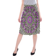 Love On The Sea Of Love In Peace Midi Beach Skirt by pepitasart