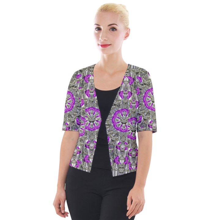 Love On The Sea Of Love In Peace Cropped Button Cardigan