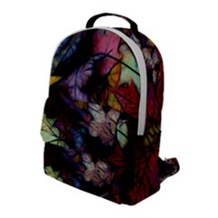 Fall Leaves Abstract Flap Pocket Backpack (large)