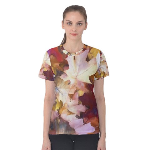 Fall Leaves Bright Women s Cotton Tee by bloomingvinedesign