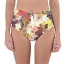 Fall Leaves Bright Reversible High-Waist Bikini Bottoms View3