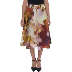 Fall Leaves Bright Perfect Length Midi Skirt by bloomingvinedesign