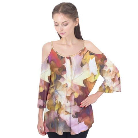 Fall Leaves Bright Flutter Tees by bloomingvinedesign