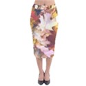 Fall Leaves Bright Velvet Midi Pencil Skirt View1