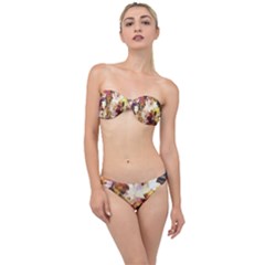 Fall Leaves Bright Classic Bandeau Bikini Set by bloomingvinedesign