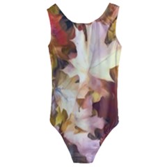 Fall Leaves Bright Kids  Cut-out Back One Piece Swimsuit