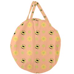 Bee A Bug Nature Giant Round Zipper Tote by Nexatart