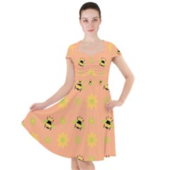 Bee A Bug Nature Cap Sleeve Midi Dress by Nexatart