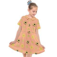 Bee A Bug Nature Kids  Short Sleeve Shirt Dress by Nexatart