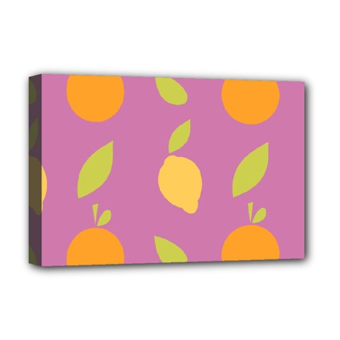 Seamlessly Pattern Fruits Fruit Deluxe Canvas 18  X 12  (stretched) by Nexatart