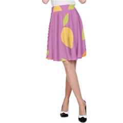 Seamlessly Pattern Fruits Fruit A-line Skirt by Nexatart