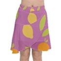 Seamlessly Pattern Fruits Fruit Chiffon Wrap Front Skirt View1