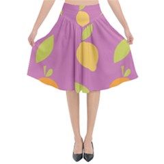 Seamlessly Pattern Fruits Fruit Flared Midi Skirt by Nexatart