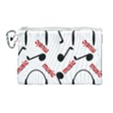 Music Letters Word Headphones Note Canvas Cosmetic Bag (Large) View1