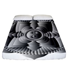 Lotus Mandala Flower Floral Fitted Sheet (california King Size) by Nexatart