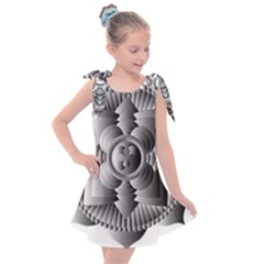 Lotus Mandala Flower Floral Kids  Tie Up Tunic Dress by Nexatart