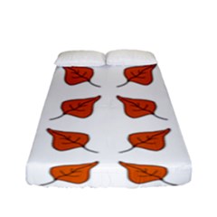 Pattern Fallen Leaves Autumn Fitted Sheet (full/ Double Size) by Nexatart