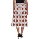 Pattern Fallen Leaves Autumn Perfect Length Midi Skirt View2