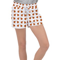 Pattern Fallen Leaves Autumn Women s Velour Lounge Shorts