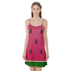 Watermelon Fruit Summer Red Fresh Satin Night Slip by Nexatart