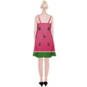 Watermelon Fruit Summer Red Fresh Spaghetti Strap Velvet Dress View2