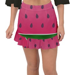 Watermelon Fruit Summer Red Fresh Fishtail Mini Chiffon Skirt by Nexatart