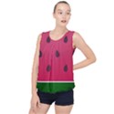 Watermelon Fruit Summer Red Fresh Bubble Hem Chiffon Tank Top View1