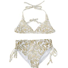 Gold Vintage Rococo Model Patern Kids  Classic Bikini Set