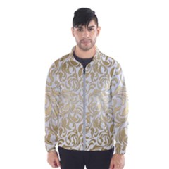 Gold Vintage Rococo Model Patern Windbreaker (men) by Nexatart