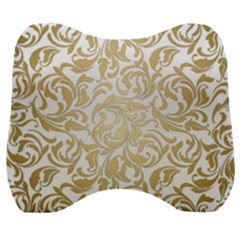 Gold Vintage Rococo Model Patern Velour Head Support Cushion by Nexatart