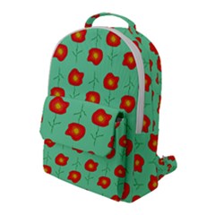 Flowers Pattern Ornament Template Flap Pocket Backpack (large)