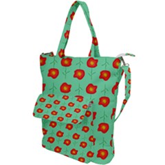 Flowers Pattern Ornament Template Shoulder Tote Bag