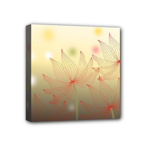 Flower Summer S Nature Plant Mini Canvas 4  X 4  (stretched) by Nexatart