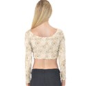 Dandelion Rose Rosa Flower Long Sleeve Crop Top View2